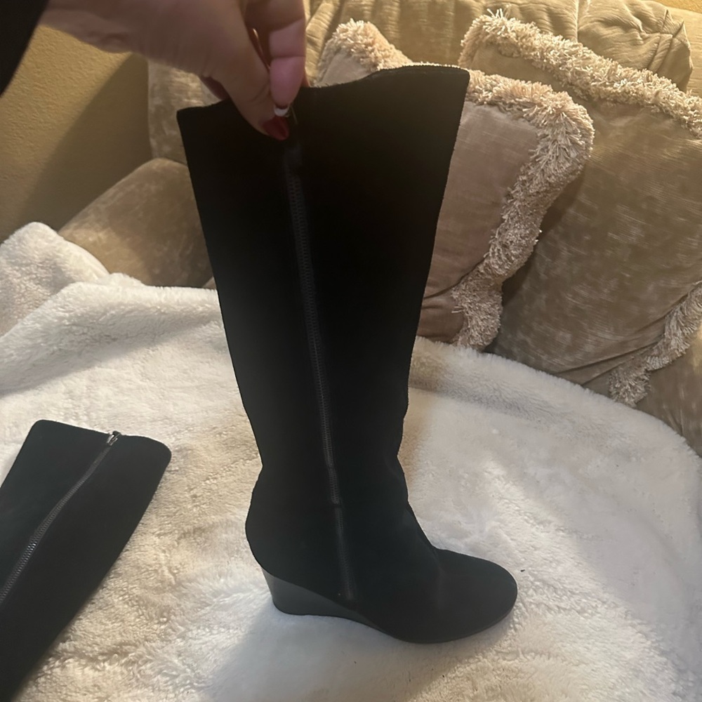 Franco Sarto suede boots with a wedge ! Beautiful!